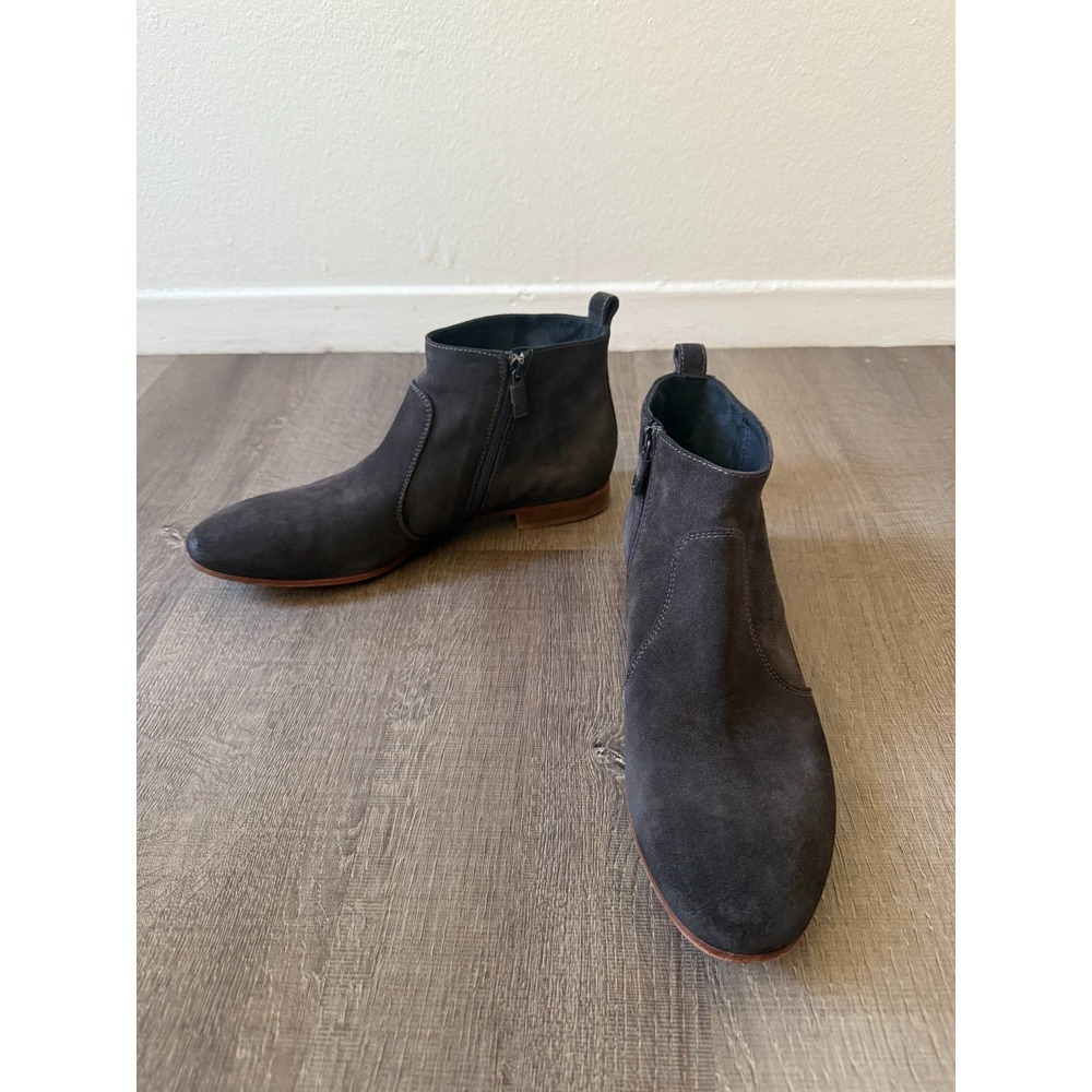 Alberto Fermani Women's Suede‎ Ankle Boots Gray Leather Sole Made in Italy 40.5